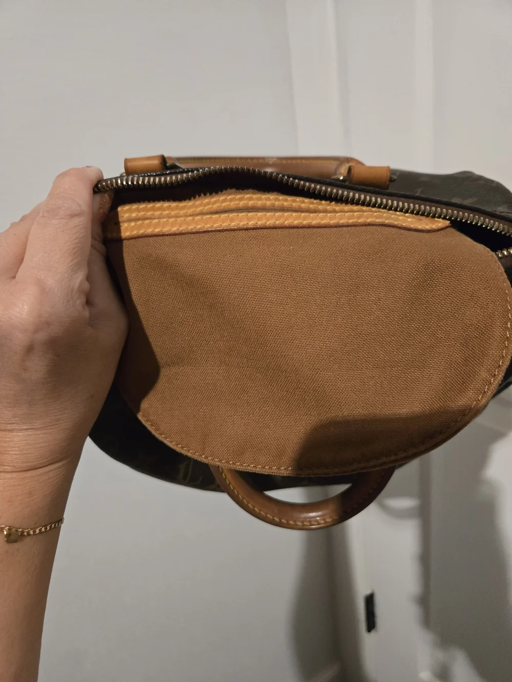 Louis Vuitton Brown Monogram Speedy 25, Made In France November 2003
